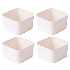 이지유 공간맞춤 서랍 정리 트레이 칸막이 수납 정리함 분리함 화장대 오거나이저, 4개, 화이트 크림