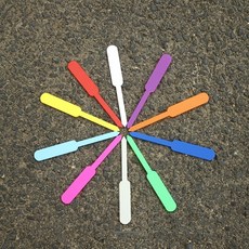 말뚝이름표 9가지컬러, 막대이름표10색혼합색상-약70개