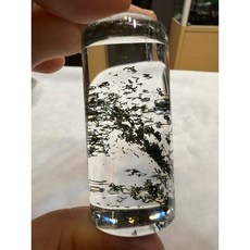 頂級正白底巴西星光綠幽靈圓印章（近全淨全內包無紅皮）, 1個