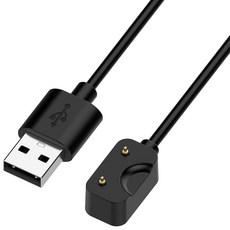 갤럭시 핏 3 SM-R390용 충전기 삼성 갤럭시 핏 3 스마트 워치용 교체용 USB 충전 케이블 코드 (1.8ft/55cm) (블랙)