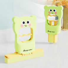 루베아 곰돌이 미니 스퀴지 귀요미 접이식 물밀대, 라임그린, 1개