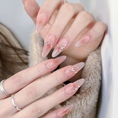 오솜 네일아트 셀프 네일팁 붙이는 인조손톱, 1개, 로제 다이아