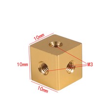 2 개/몫 알루미늄 합금 부품 M3 나사 사각형 코너 너트 브래킷 고정 6면 스레드 플레이트 블록 큐브 DIY 액세서리, 03 10x10x10mm Gold, 01 CHINA