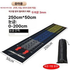 멀리뛰기 매트 학교 체육용 육상 훈련용 실기 준비 측정, 1개, 어린이 훈련 두꺼운 250 x 50cm