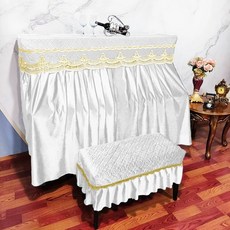 피아노덮개 심플 학원 클래식 북유럽 풀세트 방수, 싱글더블스툴, 1개, 풀베이지