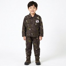 (당일출고) 아동용 군복 밀리터리 스타일 긴팔 상하세트 상하복 ARMY 세트