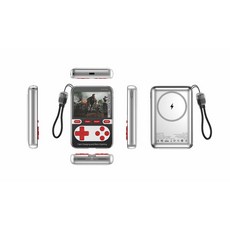 72H台灣發貨 迷你掌機遊戲機 無綫磁吸充電寶 二閤一便攜多功能掌上遊戲機, 琥珀銀