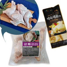 삼계2마리와 백숙재료가 한세트로 냉장 냉동 중 옵션선택, 냉동삼계 2마리+백숙재료 1봉, 1개