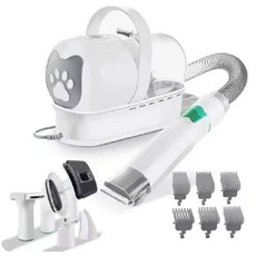 강아지 드라이어 고양이 청소기 반려동물 헤어 그루밍 진공 개 키트 털 7in 1 흘리기, US Plug, 1개