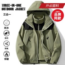 品牌同款男女情侶外套三合一可拆卸衝鋒衣男防風外套Gore-Tex防水外套薄外套搖粒絨加絨加厚保暖禦寒滑雪登山服機能外套