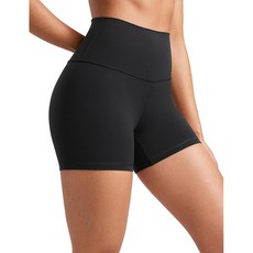 CRZ 요가 버터럭스 바이커 반바지 하이웨이스트, Black, XSmall, 1개