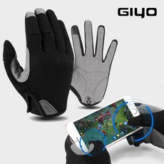 지요 자전거 오토바이 충격흡수패드 스마트폰터치 장갑 S05, BLACK