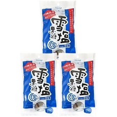 오키나와 흑당 소금사탕 120g 3봉 세트 미야코지마 눈꽃소금 함유, 3개