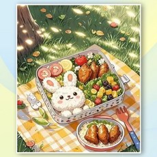 뿌로리 보석십자수 재미있는 취미 40X50 패브릭형 도안 중형, Y119, 1개