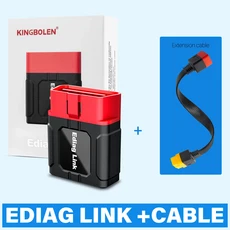 [2026 ]킹볼렌 Ediag Link OBD2 스캐너 양방향 제어 + 모든 시스템 진단 도구 10+ 리셋 CANFD pk AIOBD Thi, 01 with Extension cable, 04 5 PCS, 01 China Mainland