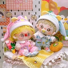 臺灣出貨 棉花娃娃 娃衣 正版原創20釐米棉花娃娃衣服公仔玩偶睡衣白菜價20cm棉花娃衣 娃娃換裝 娃娃配件 娃娃裝, 香草冰淇淋,20cm娃衣【不含娃娃】, 1個