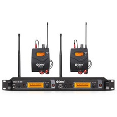 Debra UHF IEM 이어폰형 무선 모니터 시스템 ER-2040 공연 야외 노래용 수신 거리 180m, 05 With 2 Receivers