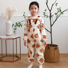 bebe chouette 獅子圖案防水吊帶褲+袖套