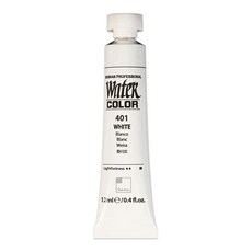 신한 수채화 물감 12ml 낱색 (48색상) 미술 화방 취미 색칠 준비물 드로잉 채색 학생 전문가, 401-White