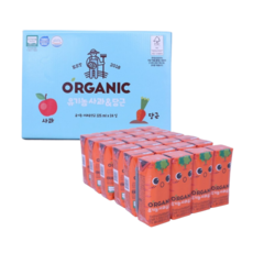 O'RGANIC 사과&당근 주스 125ml, 24개