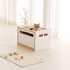 모넬로 원목 소형 고양이 화장실 사막화방지 GO24041, 소형화장실_24041, 1개