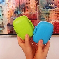 앤드솜 휴대용약통 8칸 알약케이스 1+1, 02 -그린 + 블루, 1세트