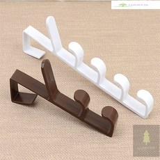 혜명마트 도어행거 5단 3단 틈새행거 행거걸이 옷걸이 문걸이 방문걸이, 5단-브라운