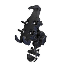 真的購了 RealBuy GP重裝減震手機架 機車手機架 機車專用 後視鏡 把手 摩托車 機車導航 重機 導航 腳踏車, 把手款