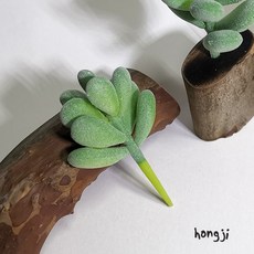 仿真多肉植物 P93 微景觀裝飾 假多肉盆栽 攝影佈置商店擺飾居家裝飾辦公室小物木頭底座, 1個, 仿真多肉一只