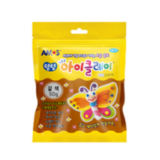 아모스 2500 탱탱 아이클레이 파우치, 갈색, 50g, 1개