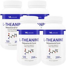 [미국빠른직구] 마이라이프 내추럴스 L-테아닌 250mg 120정 4병, 4개