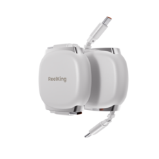 Reelking C타입-C타입 자석타입 휴대용 릴케이블 초고속 PD PPS 240W, 2개, 파스텔화이트, 1m 2개, 파스텔화이트, 1m