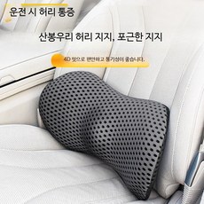 기내용허리쿠션 비행기목베개 베개 여행용 허리쿠션 허리쿠션 진회색, 메쉬 라이트 그레이 딥 그레이