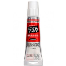 DaWooMall 내열 실리콘 보일러연통 실란트 다우실739 튜브 100ml 고온, 1개, 회색