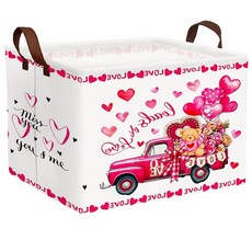 ASKETAM 아동용 대형 빈 부활절 바구니 패브릭 맞춤형 토끼 달걀 부활절 선물 바구니 남아 및 여아용 (토끼 마술사 부활절 달걀), 로즈 레드 트럭 베어