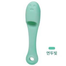 비공개 코입자 청소 솔 실리콘 코 브러시 모공 클렌징 전용 부드러운 손가락 커버 민감성 피부용 세안 도구 코 옆팔자주름 세밀 케어 물기 있는 손에도 사용 가능, 1개, 녹색