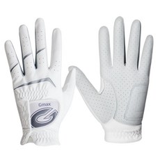 지맥스 남성용 반양피 골프장갑 왼손용, 화이트, 2개
