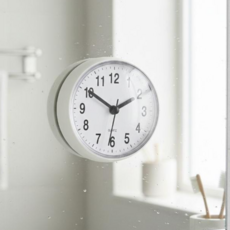 홍데이 방수시계 욕실 저소음 흡착식, 방수시계(화이트)