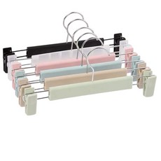 恆樂居家 北歐風四色褲架 可調式防滑褲裙夾, 簡約白, 10個