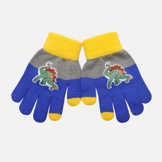 【肌暖】恐龍系列兒童手套 4-9歲撞色全指手套 C7615