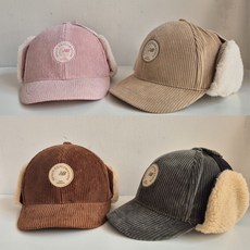[당일 발송] 뉴발란스 키즈 남여공용 코듀로이 귀달이캡 가을 겨울 방한모자 부드럽고 편안한 볼캡