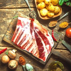 (배터짐) 캠핑가자! 숙성 양고기 모음1kg 양사각갈비 2소스 (일요일&당일발송), 1개, 통 양갈비(플랩)한봉 내외