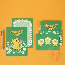 요비월드 베어 모양 편지지 안부카드 마음카드 디자인카드