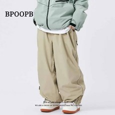 스키보드 스키복 의류 여성용 스키 바지 싱글 보드 방수 겉옷 루즈핏 남성용 캐주얼 야외 활동용