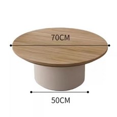 奶油風實木子母茶幾客廳家用小戶型時尚原木網紅簡約圓形組閤茶桌和室桌 原木茶幾 客廳茶幾桌 木桌子 飄窗書桌, 白色70桌面, 1個