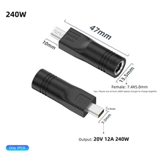 아수스 스퀘어 노트북 잭 커넥터용 DC 전원 어댑터 ROG 제피러스 G16 충전기 컨버터 180W 200W, 05 7.4X5.0mm-240W
