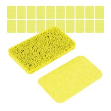 이지유 천연 압축 셀룰로오스 수세미 설거지 주방 무흠집 스펀지, 1세트, 20개, 옐로우