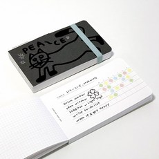 딜라이트 로그북 데일리 미니 감성 노트 일기 기록장 체크리스트 모눈 라인 트래커 다이어리, 1개, 모스 그레이