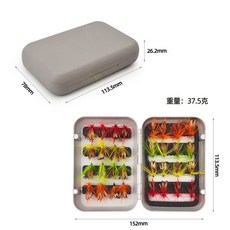 【釣友俱樂部】BLF 仿蝶飛蠅餌 32枚套盒 微物路亞假餌 仿蝶飛蠅鉤, 32枚裝仿蝶套盒, 1個