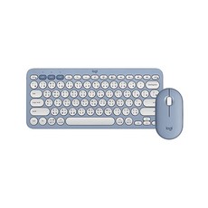 Logitech 羅技 Pebble 2 Combo 無線藍牙鍵盤滑鼠組 天空藍, 無數字鍵盤